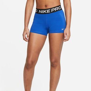 Blue Nike Pro 3 Inch Shorts Size S